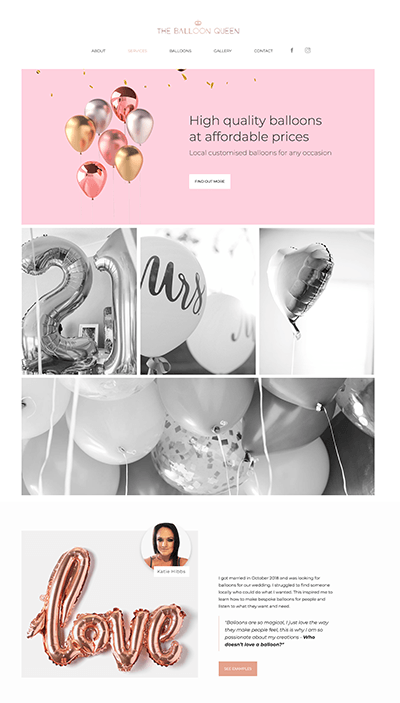 screenshot of RDH packings website